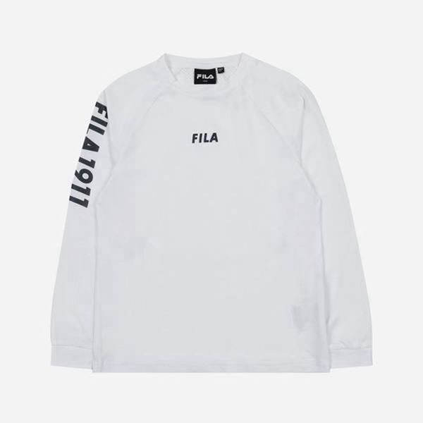 Camisetas Manga Corta Fila Niños Blancas - Aurora Crew Neck L/S - España 064182GXO